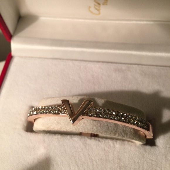 Essential V Rose Gold & Rhinestone Bracelet - Picture 4 of 8